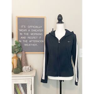 Nike Kids Navy and White Full Zip Warm Up Jacket Kid's Size 12-14